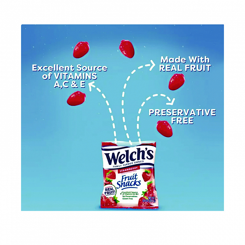Fruit Snacks, Strawberry, 5 oz Pouch, 12/Box (PIM05096)