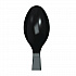 Mediumweight Polystyrene Wrapped Cutlery, Spoon, Plastic, Black, 1,000/Carton (TM53C1)
