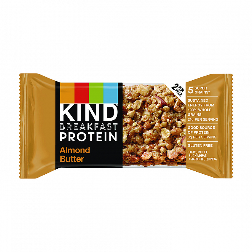 Breakfast Protein Bars, Almond Butter, 1.76 oz Two-Bar Packs, 6/Box (PHW41935)