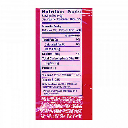 Fruit Snacks, Strawberry, 5 oz Pouch, 12/Box (PIM05096)