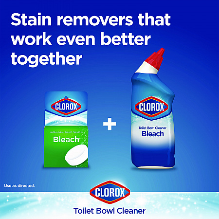 Disinfecting Toilet Bowl Cleaner with Bleach, Rain Clean Scent, 24 oz Bottle, 2/Pack (30924)