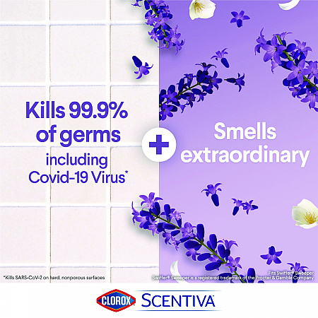 Scentiva Bleach Free Cleaning Wipes, 7.75 x 7, Tuscan Lavender and Jasmine, 75/Canister (60040)
