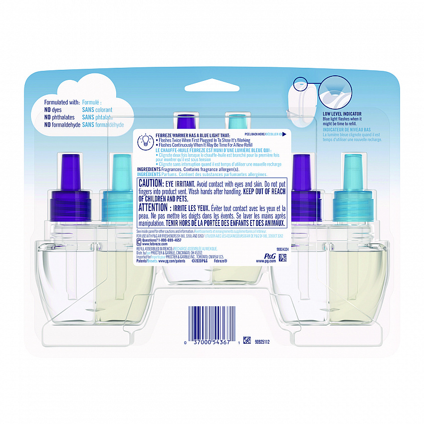 PLUG Air Freshener Refills, Mediterranean Lavender, 0.87 oz, 3/Pack (54367)