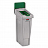 Slim Jim Recycling Station Kit, 1-Stream Paper, 23 gal, Plastic, Green/Gray (2185054)