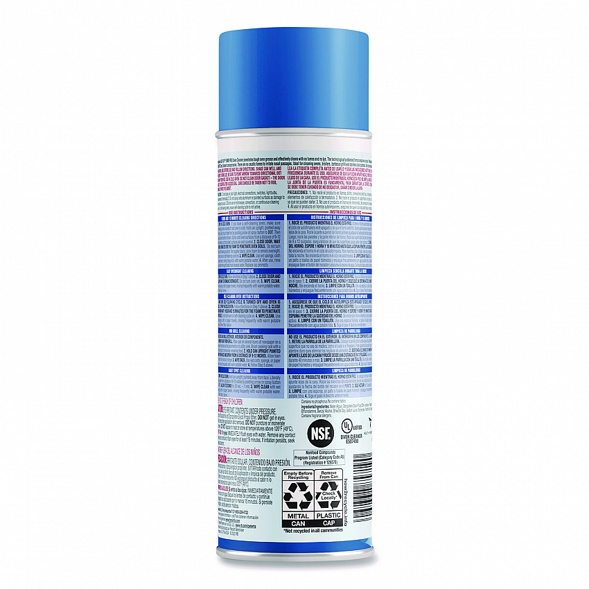 Fume Free Max Oven Cleaner, Foam, Lemon, 24 oz Aerosol Spray, 6/Carton (85260)