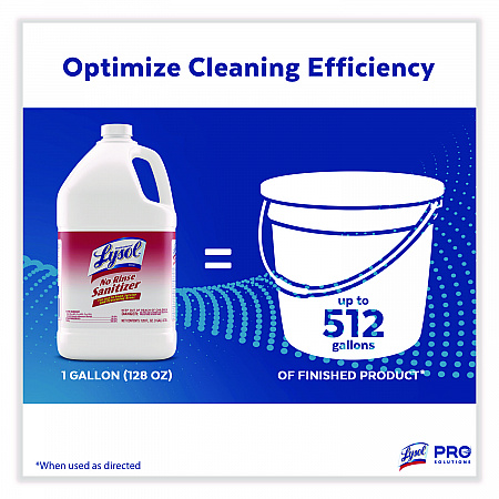 No Rinse Sanitizer Concentrate, Unscented, 1 gal Bottle, 4/Carton (74389)