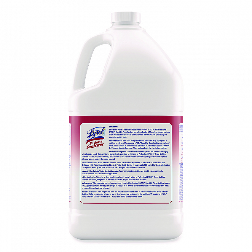 No Rinse Sanitizer Concentrate, Unscented, 1 gal Bottle, 4/Carton (74389)
