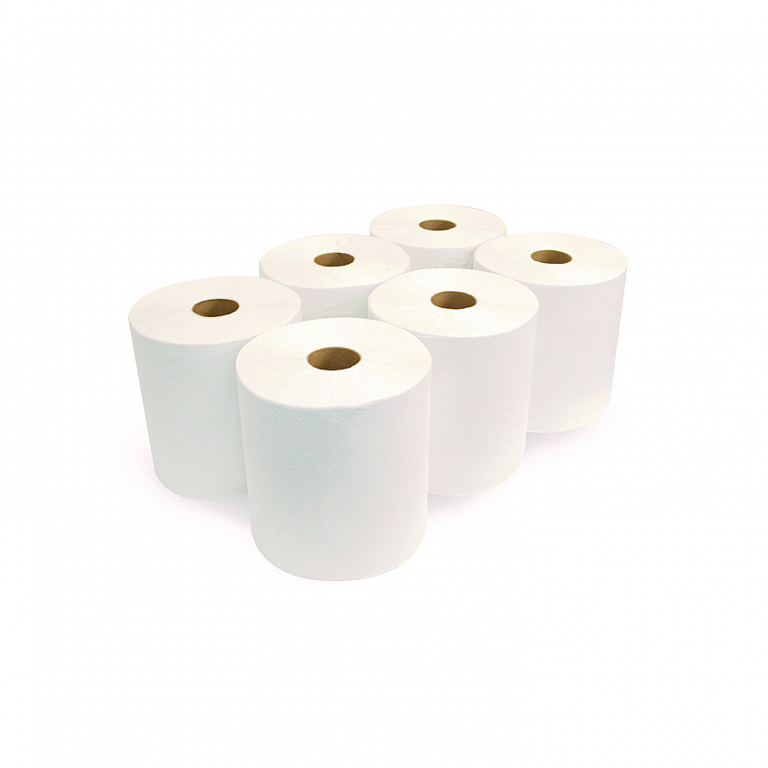 Boardwalk Green Universal Roll Towels, 1-Ply, 8" x 800 ft, Natural White, 6 Rolls/Carton (17GREEN)