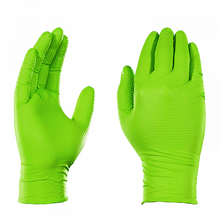 Heavy-Duty Industrial Nitrile Gloves, Powder-Free, Medium, 8 mil Thick, 9.5