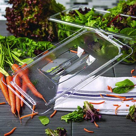 StorPlus Polycarbonate Handled Universal Lid, 7 x 12.5 x 0.88, Clear, Plastic (10270U07)