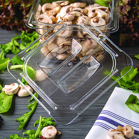 StorPlus Polycarbonate Handled Universal Lid, 6.31 x 6.88 x 0.88, Clear, Plastic (10310U07)