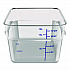 Squares Polycarbonate Food Storage Container, 12 qt, 11.13 x 11.13 x 8.25, Clear, Plastic (1195407)