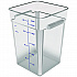 Squares Polycarbonate Food Storage Container, 22 qt, 11 13 x 11.13 x 15.72, Clear, Plastic (1195607)