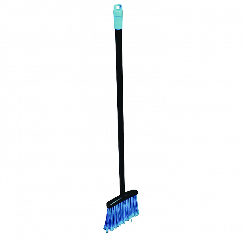 Lobby Dust Pan Broom, 36.86" Length, Black/Blue, 12/Carton (T001501)