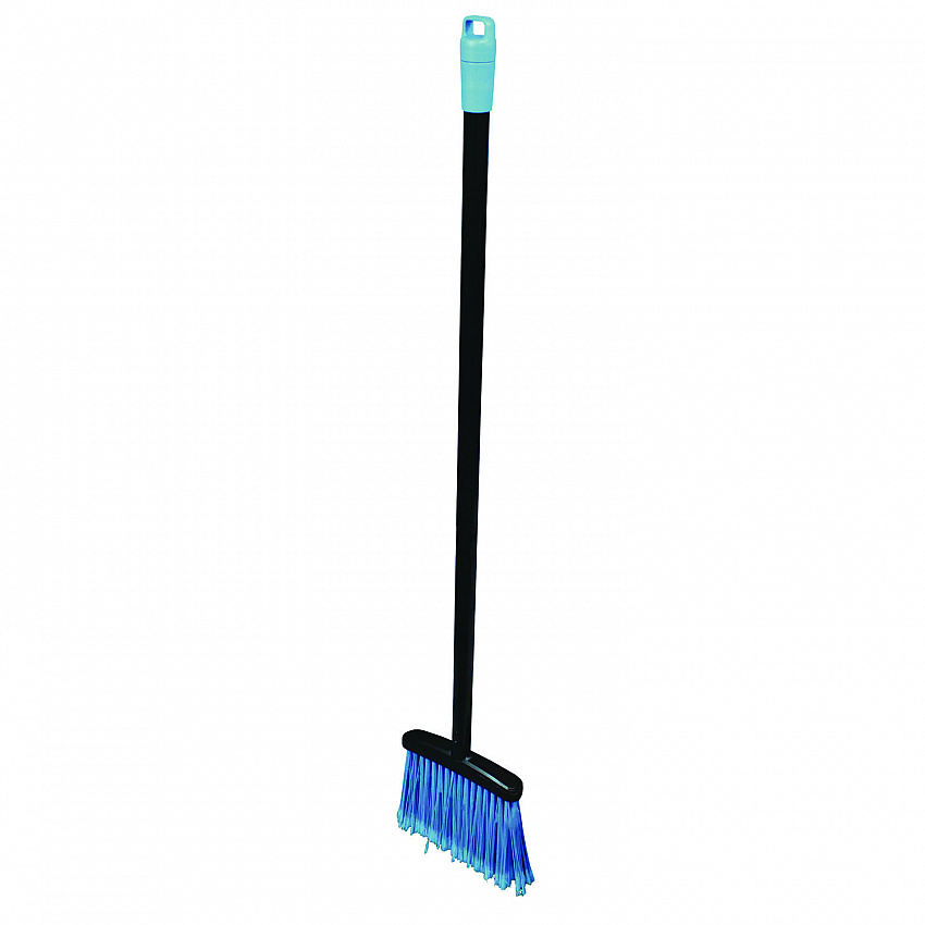 Lobby Dust Pan Broom, 36.86" Length, Black/Blue, 12/Carton (T001501)