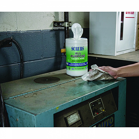 All Purpose Cleaning Wipes, 9 x 12, Citrus Scent, White, 80 Wipes/Canister, 6 Canisters/Carton (96580)