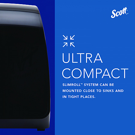 Slimroll Manual Towel Dispenser, 12.65 x 13.02 x 7.18, Black (47092)