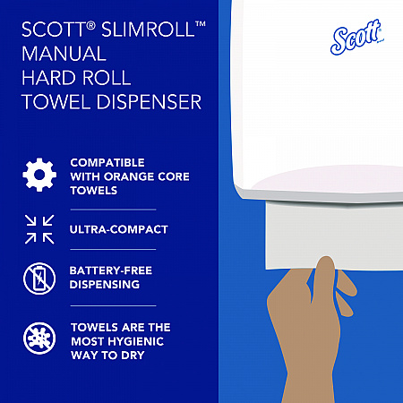 Slimroll Manual Towel Dispenser, 12.65 x 13.02 x 7.18, Black (47092)