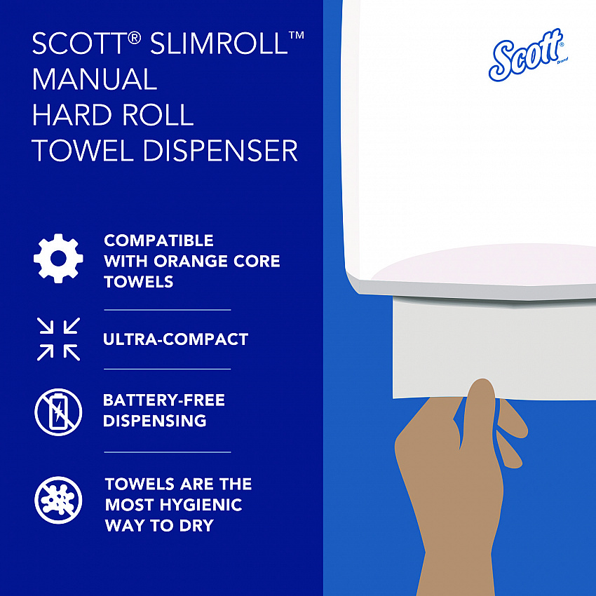 Slimroll Manual Towel Dispenser, 12.65 x 13.02 x 7.18, Black (47092)