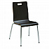 Pedestal Table with Four Espresso Jive Series Chairs, Round, 36