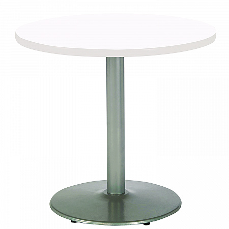 Pedestal Table with Four Navy Kool Series Chairs, Round, 36