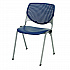 Pedestal Table with Four Navy Kool Series Chairs, Round, 36