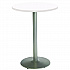 Pedestal Bistro Table with Four Yellow Kool Series Barstools, Round, 36