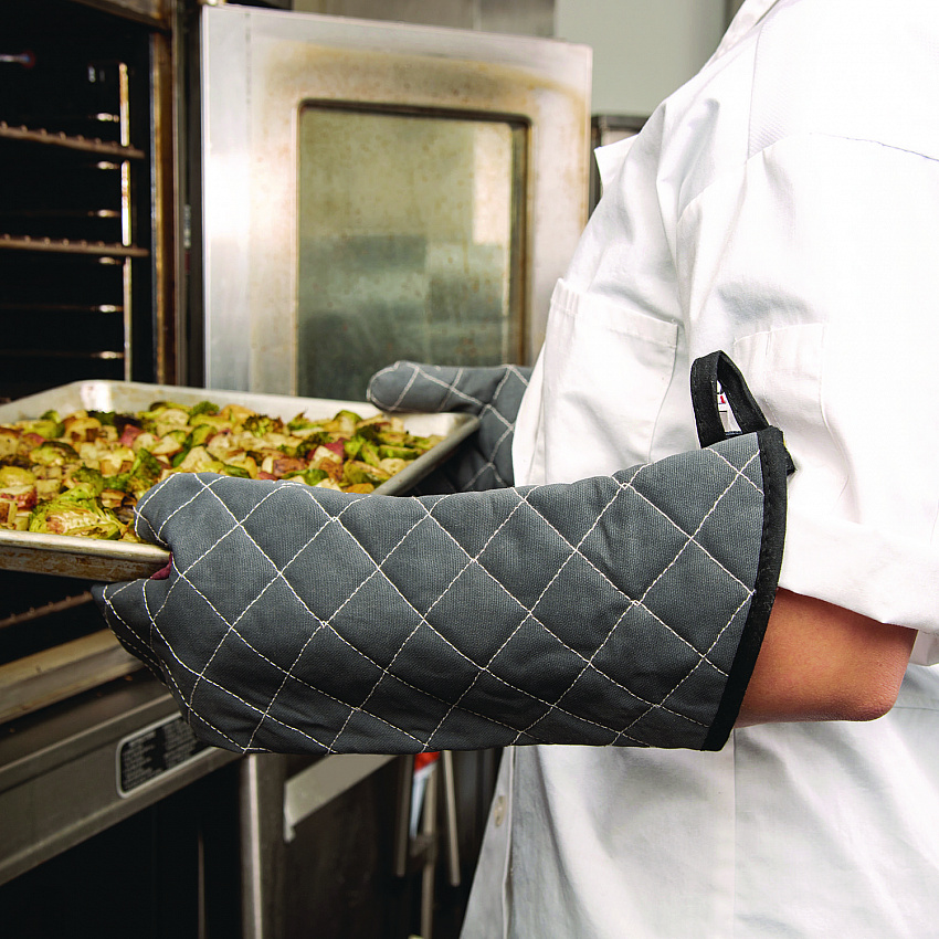 Bestguard Oven Mitt, 17", WebGuard Plus Fabric, Black, Pair (800FG17BK)