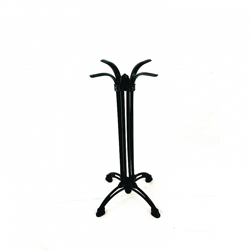 Topalit Tables, Round, 24" dia x 44"h, Washington Pine Top, Black Iron Base/Legs (106P24R7)