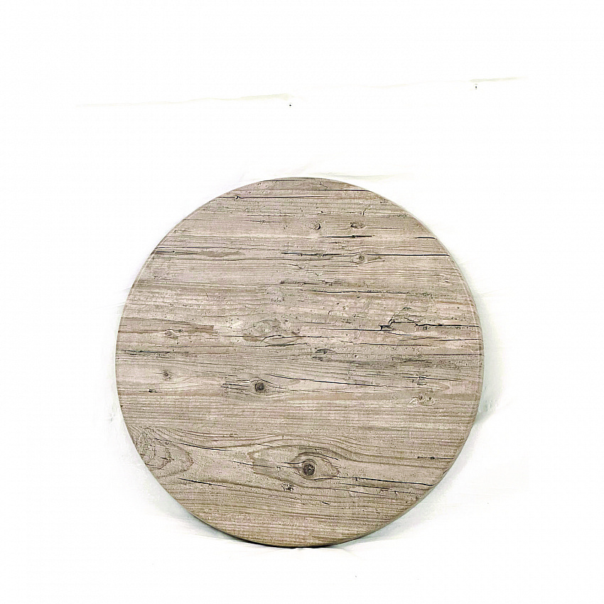 Topalit Tables, Round, 24" dia x 44"h, Washington Pine Top, Black Iron Base/Legs (106P24R7)