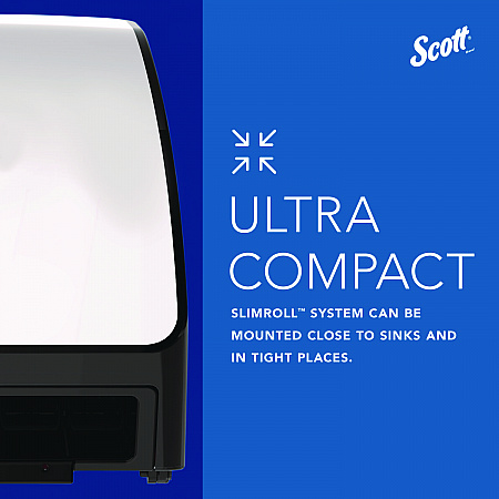 Slimroll Electronic Towel Dispenser, 12.35 x 7.25 x 11.8, White/Black (47259)