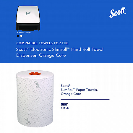 Slimroll Electronic Towel Dispenser, 12.35 x 7.25 x 11.8, White/Black (47259)