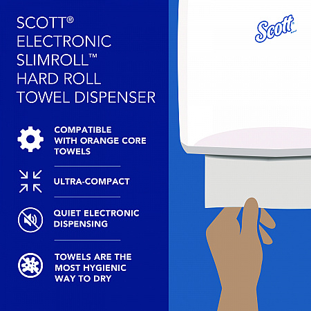 Slimroll Electronic Towel Dispenser, 12.35 x 7.25 x 11.8, White/Black (47259)