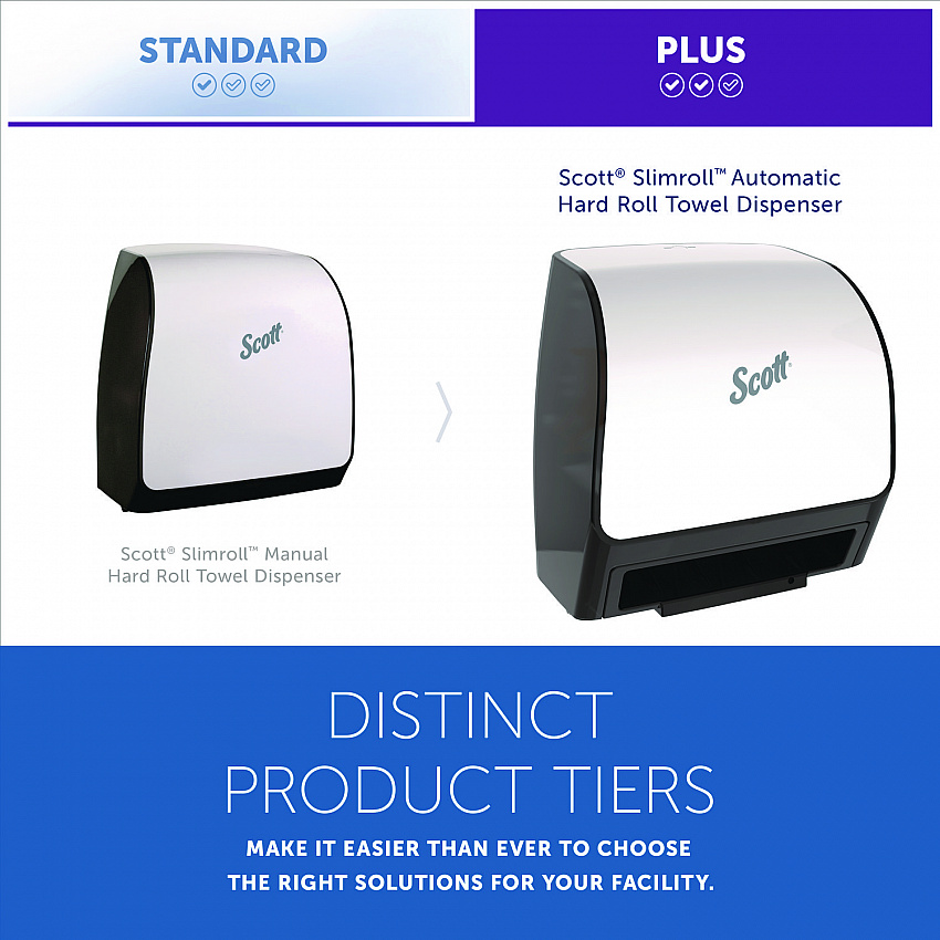 Slimroll Electronic Towel Dispenser, 12.35 x 7.25 x 11.8, White/Black (47259)