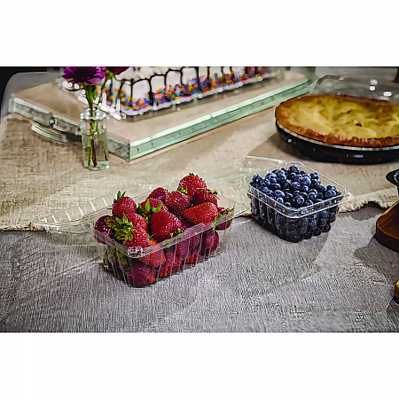 Blueberry Modular Clamshell, 32 oz, 7.25 x 7.5 x 3.06, Clear, Plastic, 180/Carton (YYA9779)