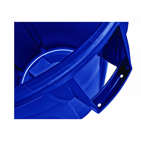 Vented Round Brute Container, 32 gal, Plastic, Blue (2632BLU)