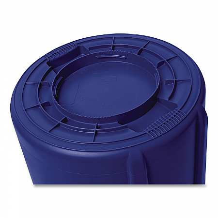 Brute Container, 10 gal, Plastic, Blue (1779699CT)