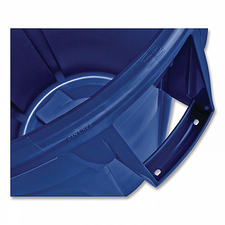 Brute Container, 10 gal, Plastic, Blue (1779699CT)