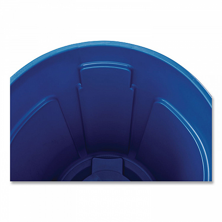 Brute Container, 10 gal, Plastic, Blue (1779699CT)
