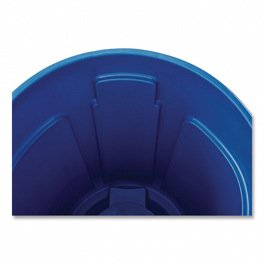 Brute Container, 10 gal, Plastic, Blue (1779699CT)