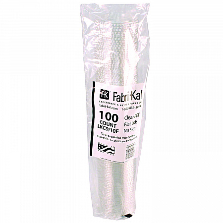 Kal-Clear/Nexclear Drink Cup Lids, Flat Lid with No Slot, Fits 9 oz to 10 oz Cold Cups, Plastic, Clear, 2,500/Carton (LKC910F)