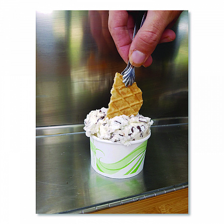 World Art PLA-Laminated Soup Containers, 5 oz, White/Green, Paper, 1,000/Carton (EPBSC5WDL)