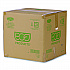 Renewable and Compostable Clear Clamshell Hinged Food Containers, 3 Compartments, 8 x 8 x 3, Plastic, 80/Pack, 2 Packs/Carton (EPLC83)
