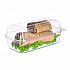 Renewable and Compostable Clear Clamshell Hinged Food Containers, 9 x 6 x 3, Plastic, 80/Pack, 3 Packs/Carton (EPLC96)