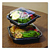 BlueStripe Premium Take-Out Containers, 6.77 x 6.6 x 2.31, Black/Clear, Base/Lid Combo, Plastic, 150/Carton (EPPTOR7)