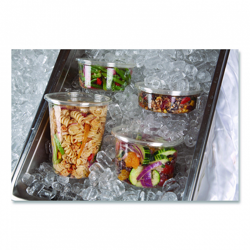 Round Deli Containers, 32 oz, 4.63" Diameter x 5.5" h, Clear, Plastic, 500/Carton (EPRDP32)