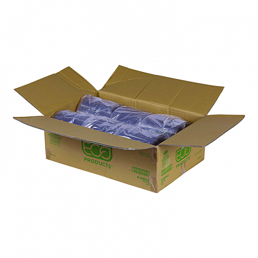 Salad Bowl Lids, Lids for 64 oz Squat Salad Bowls, 9.5" Diameter, Clear, Plastic, 300/Carton (EPSBS64LID)
