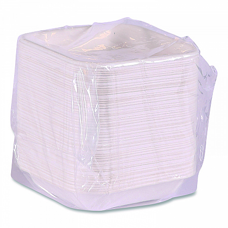 WorldView Renewable Molded Fiber Containers, 10 oz, 5.04 x 5.04 x 1.09, White, 800/Carton (EPSCS5)