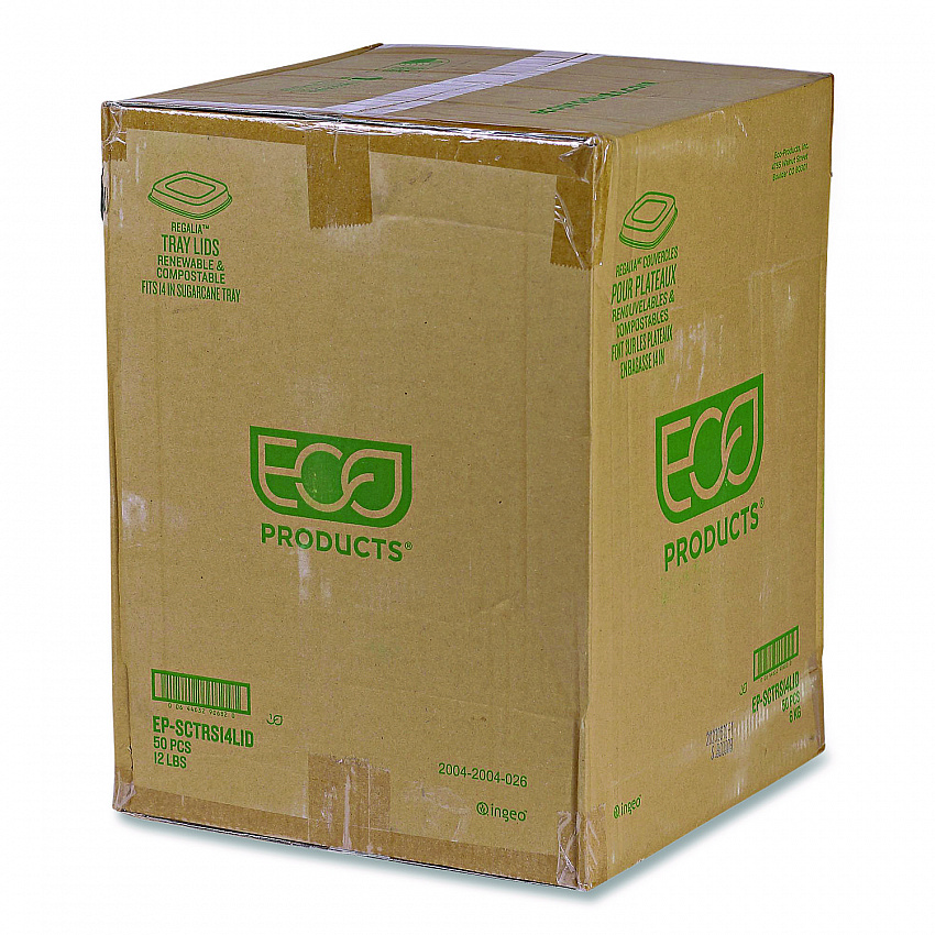 Vanguard Regalia Serving Tray Lids, 14.5 x 14.5 x 3.94, Clear, Plastic, 50/Carton (EPSCTRS14LID)