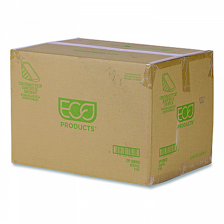 Compostable Takeout Wedge Sandwich Containers, 4.25 x 4.25 x 6.5 x 3, Clear, Plastic, 500/Carton (EPSWH3)